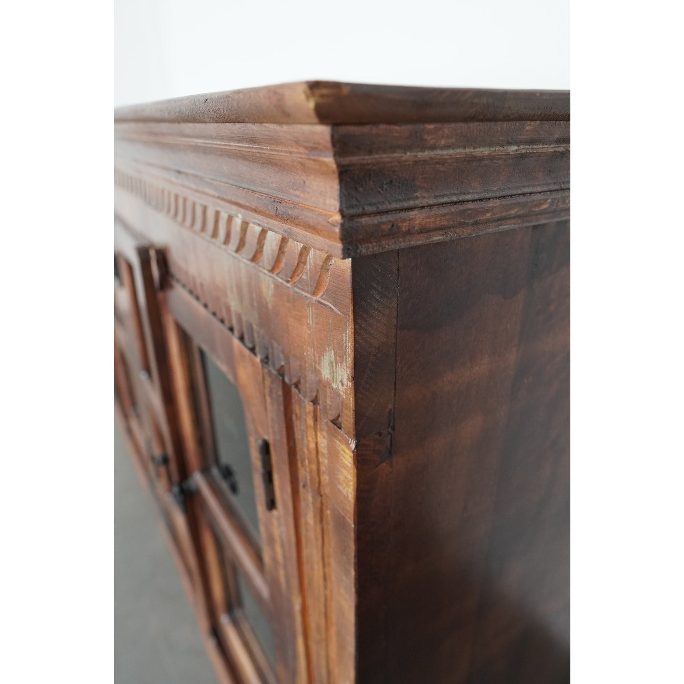 European Hand-Carved Reclaimed Wood Sideboard