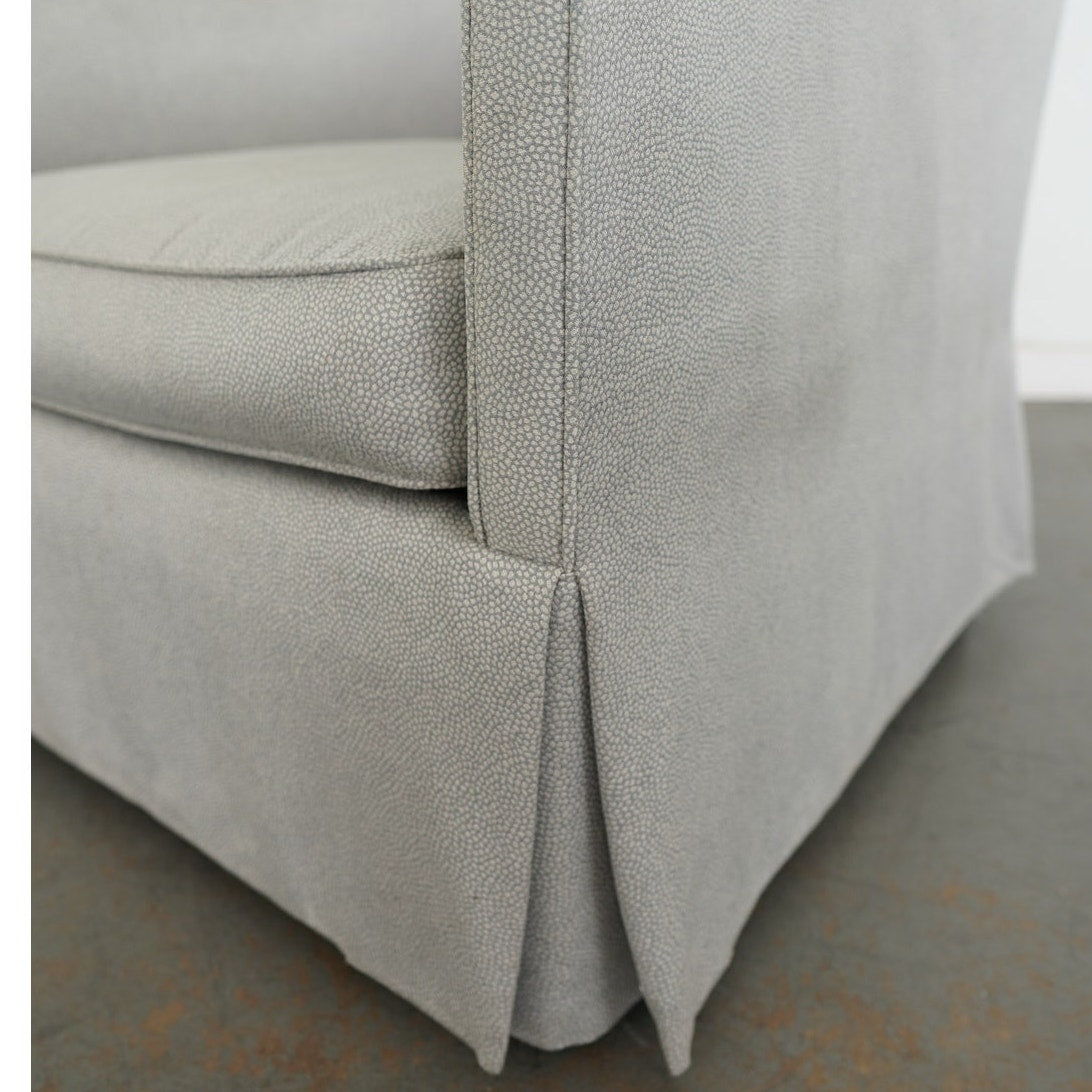 Upholstered Swivel Armchair & Ottoman