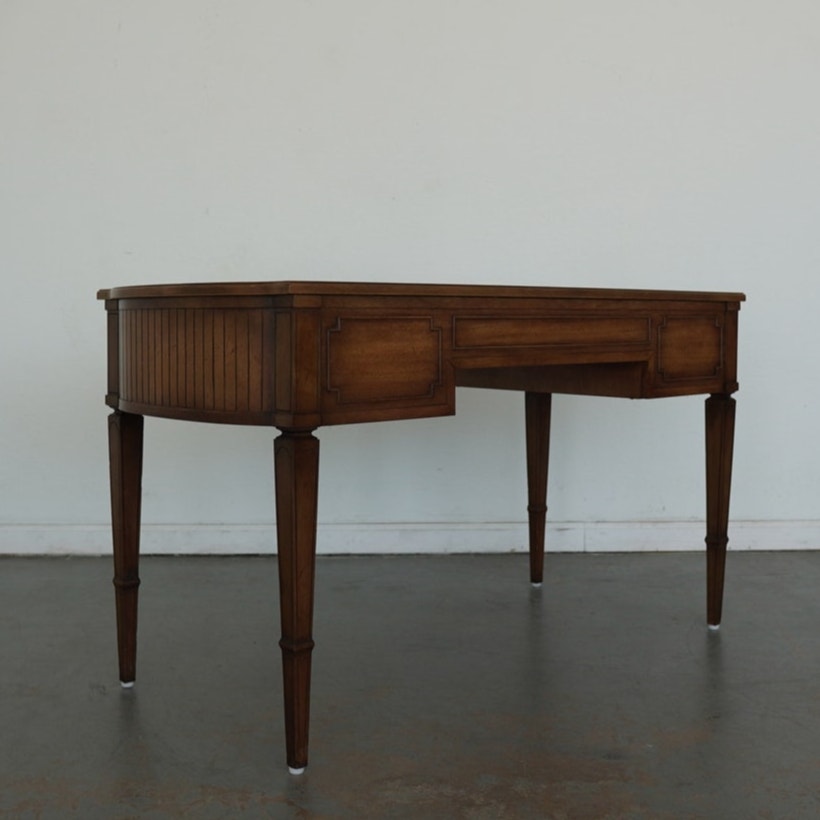 Baker Furniture Leather Top Plat Desk