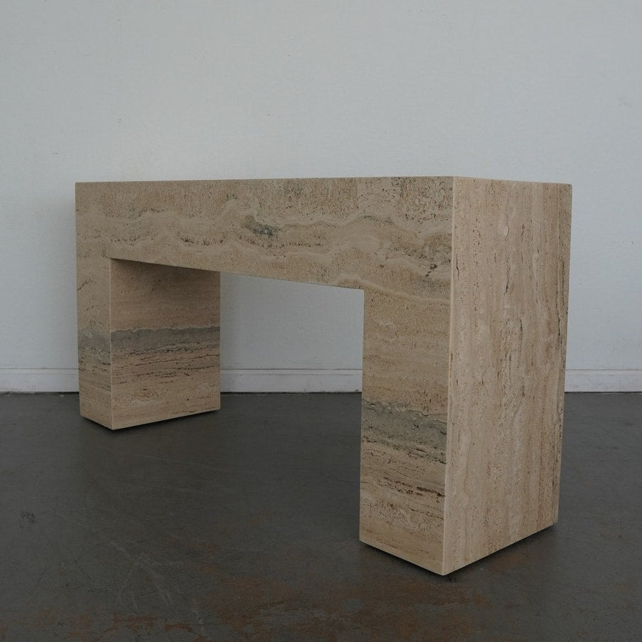 Banana Republic Home Brooklyn Travertine Console