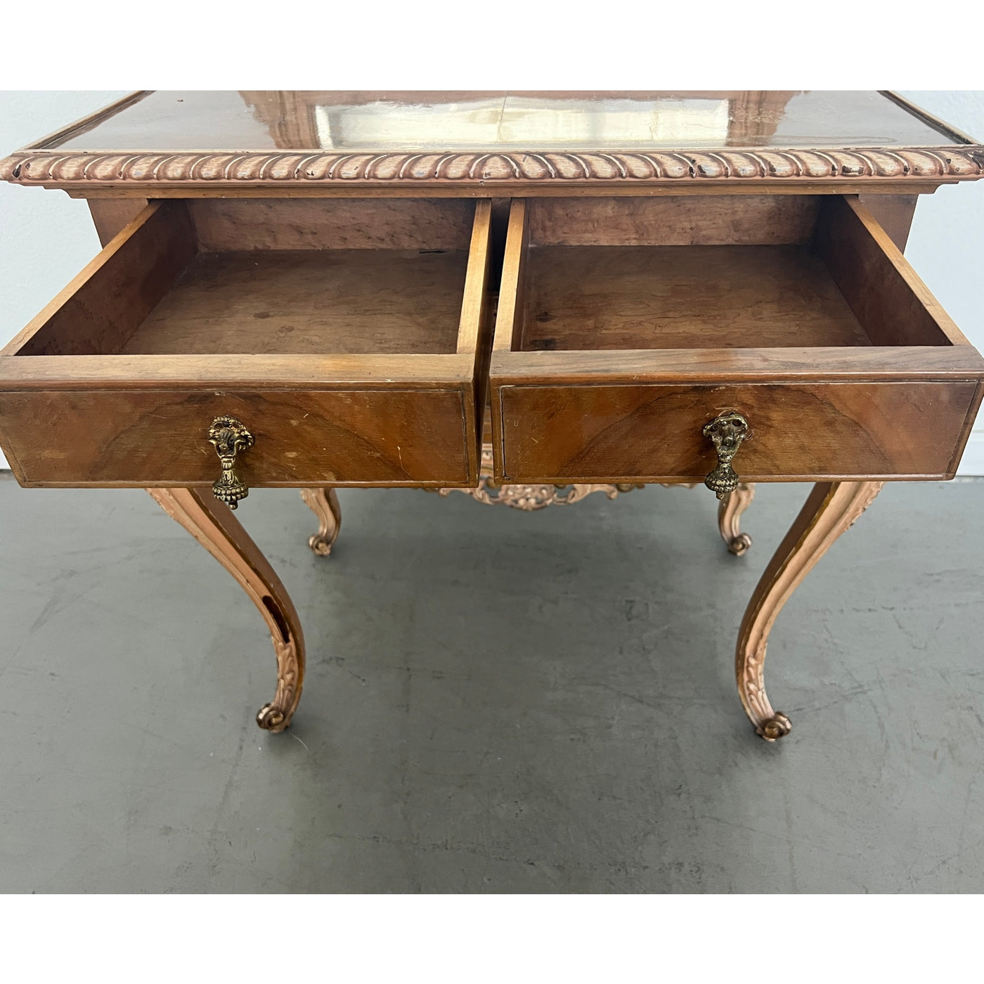 Antique French Rococo Revival Vanity with Mirror
