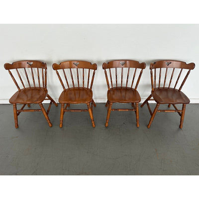 Vintage Tell City Andover Maple Spindle Back Chair (Set of 4)