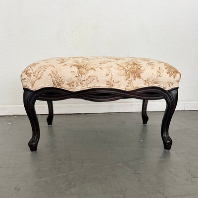 Vintage French Provincial Lounge Chairs & Ottomans (Set of 2)