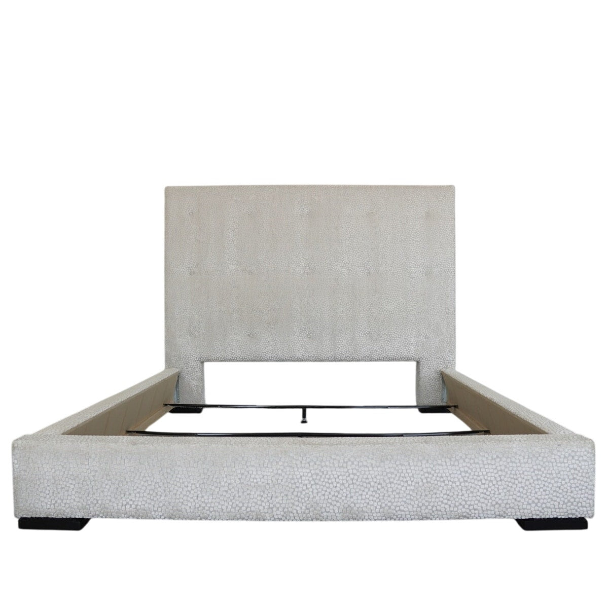 Textured Velvet Upholstered King Bed