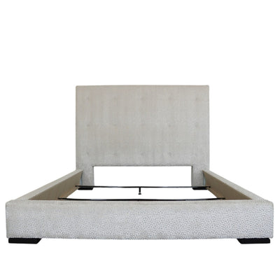 Textured Velvet Upholstered King Bed
