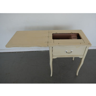 Vintage Singer Sewing Machine in French Provincial Cabinet