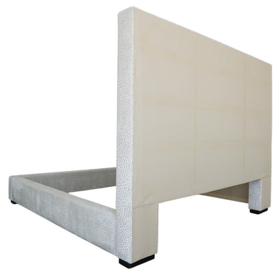 Textured Velvet Upholstered King Bed