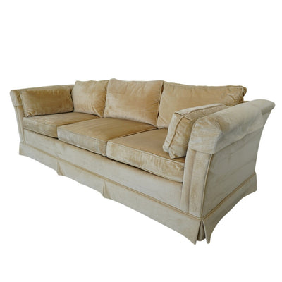 Vintage Drexel Heritage Skirted Velvet Sofa