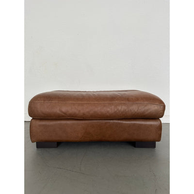 Softline Leather Chair & a Half and Ottoman