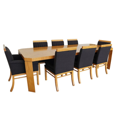 Baker Furniture Art Deco Primavera Extension Dining Table & Chairs (Set of 9)