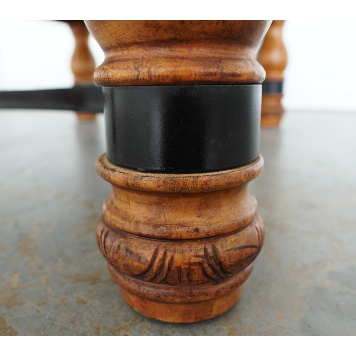 Ethan Allen Square Carved Coffee Table