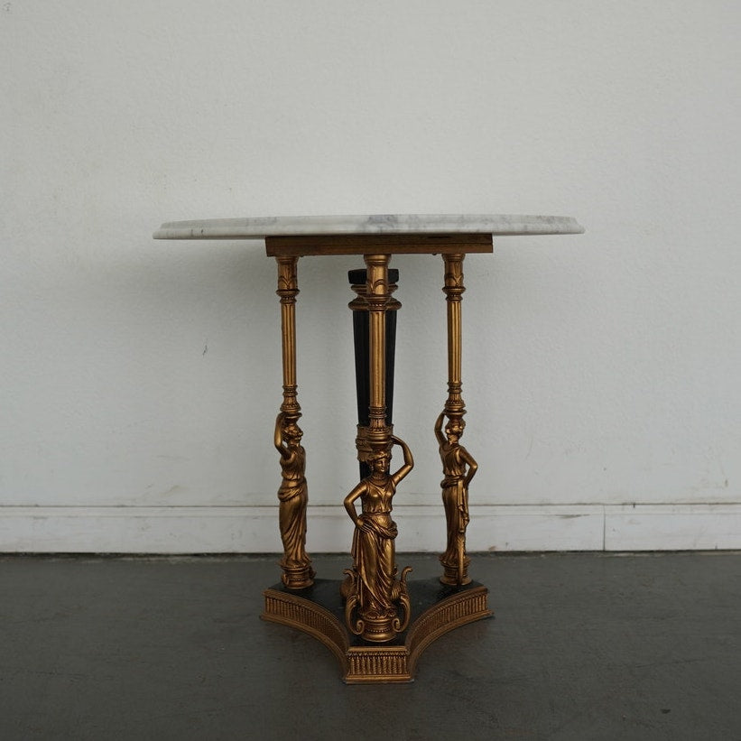 Vintage Marble Top Side Table