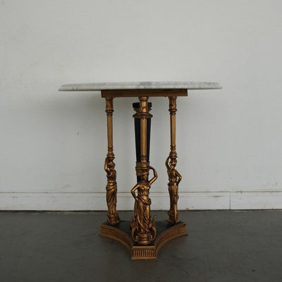 Vintage Marble Top Side Table