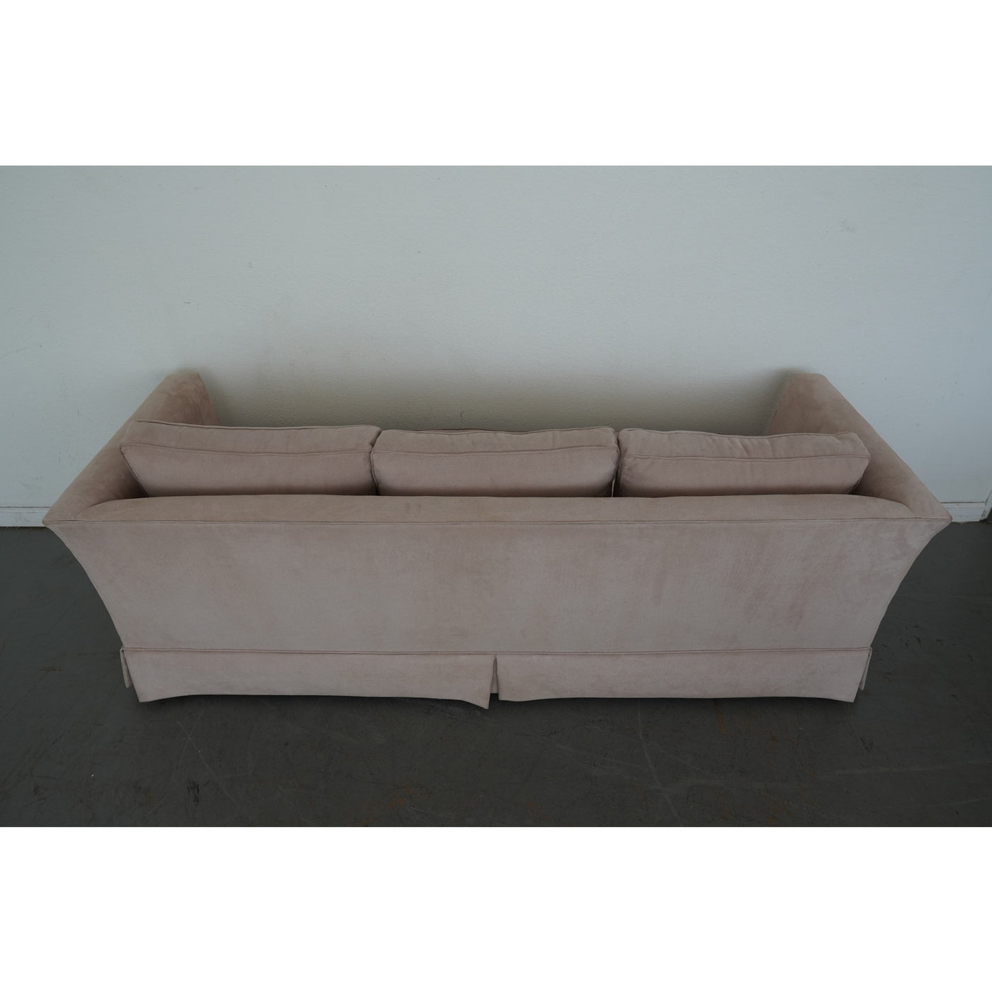 Vintage Drexel Heritage Skirted Suede Sofa