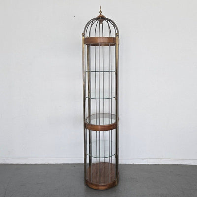 Vintage Birdcage-Style Curio Cabinet