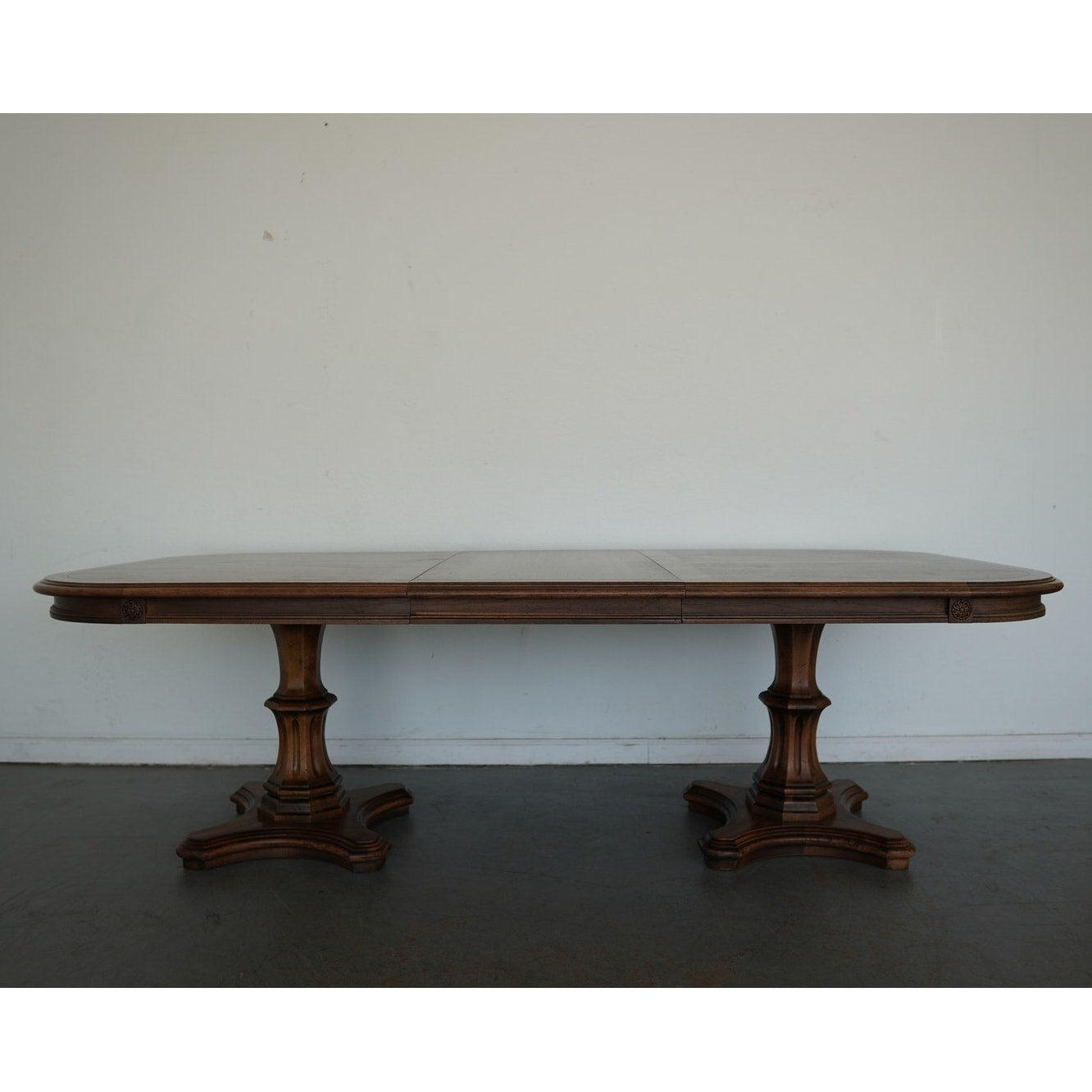 Vintage Century Furniture Double Pedestal Extension Dining Table
