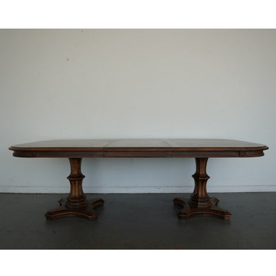 Vintage Century Furniture Double Pedestal Extension Dining Table