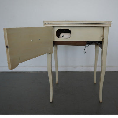 Vintage Singer Sewing Machine in French Provincial Cabinet