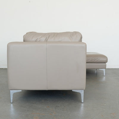 Design Within Reach Albert Leather Sofa with Chaise