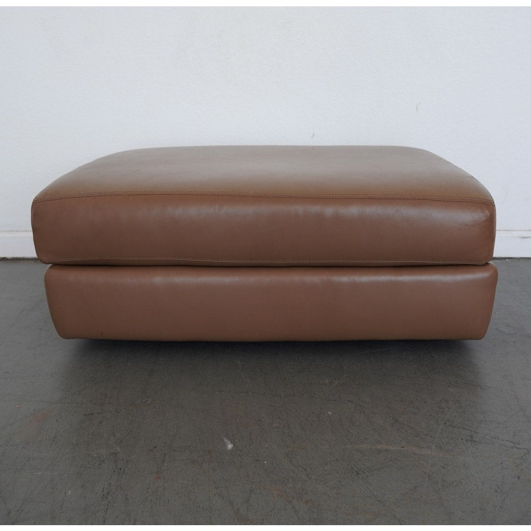 Design Within Reach Reid Leather Sofa & Ottoman