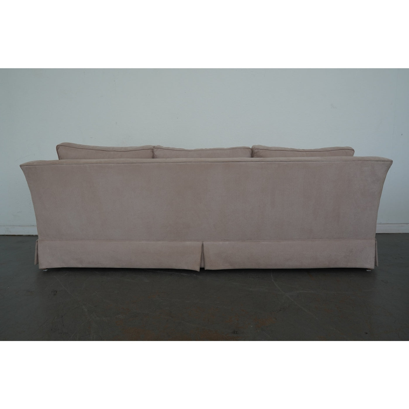 Vintage Drexel Heritage Skirted Suede Sofa