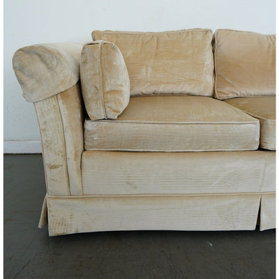 Vintage Drexel Heritage Skirted Velvet Sofa
