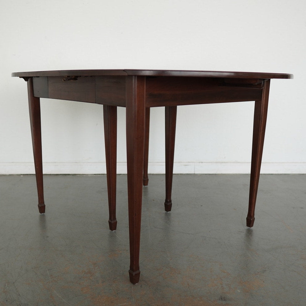 Vintage Mahogany Drop-Leaf Dining Table