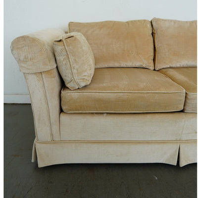 Vintage Drexel Heritage Skirted Velvet Sofa