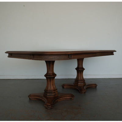 Vintage Century Furniture Double Pedestal Extension Dining Table