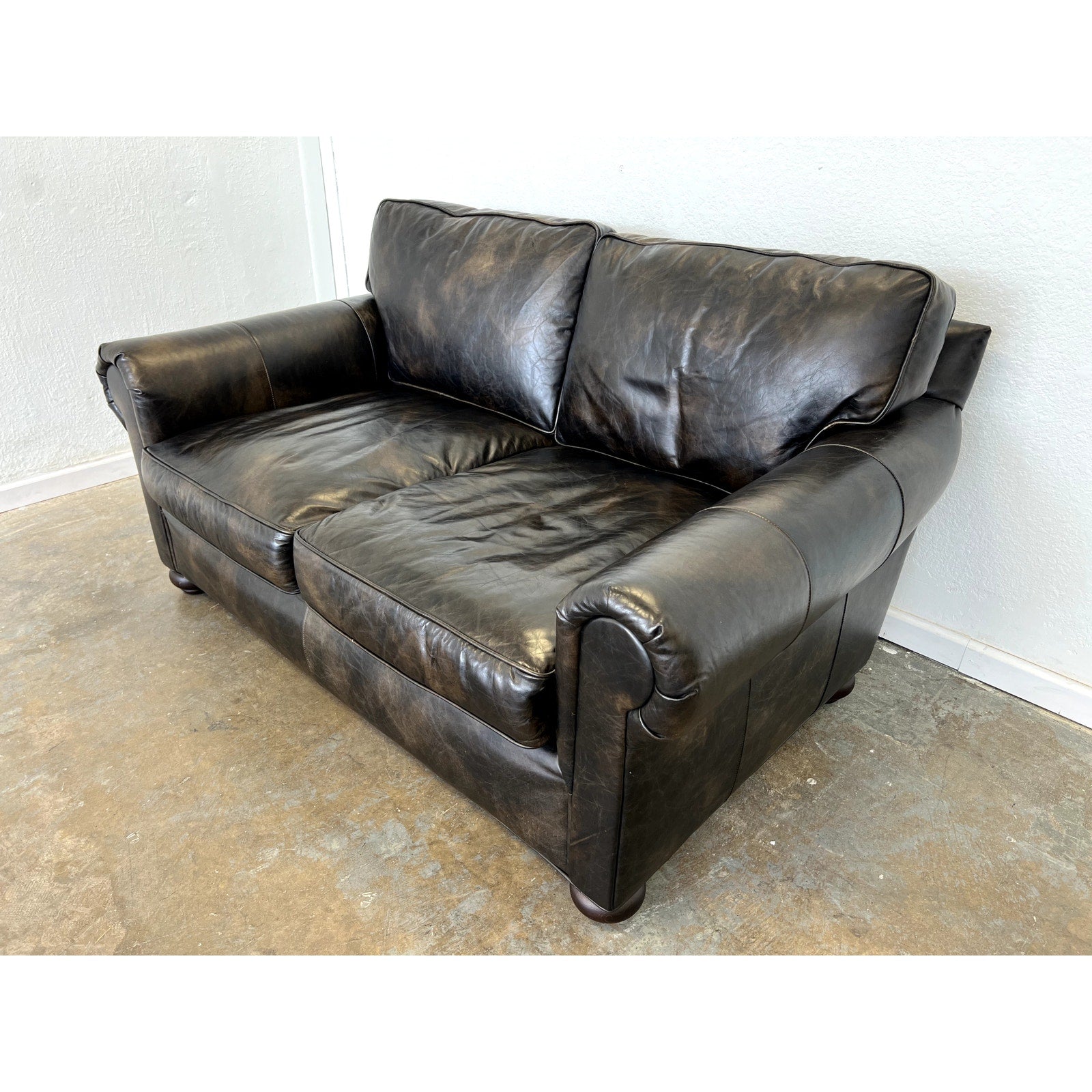 Restoration Hardware Lancaster Leather Sofa