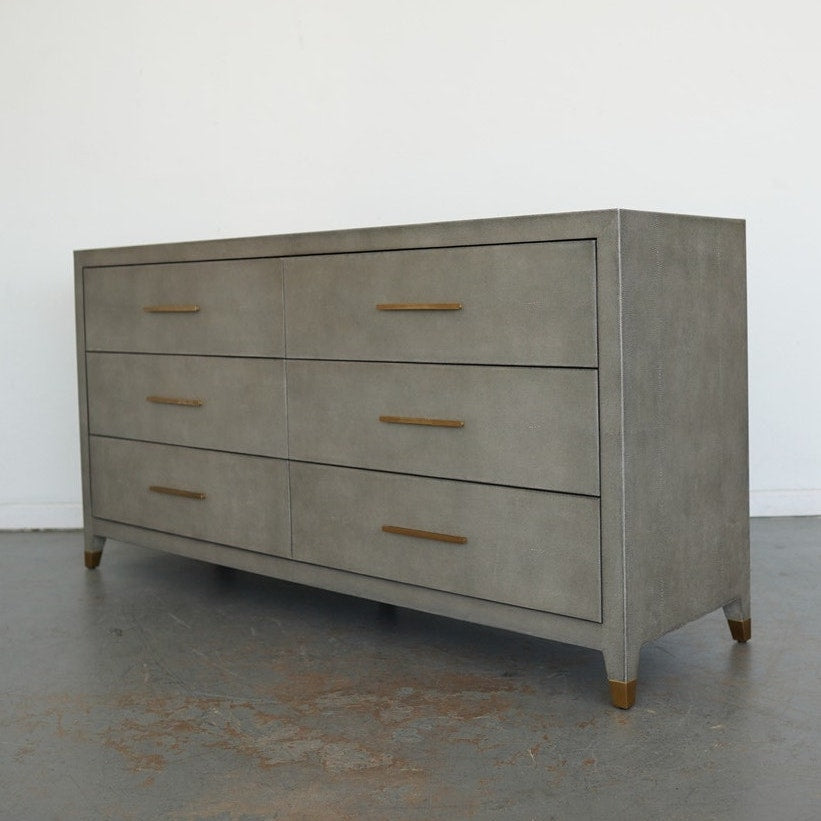 Restoration Hardware Graydon Shagreen 6-Drawer Dresser