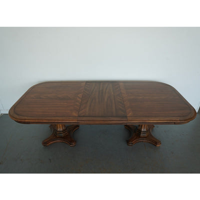 Vintage Century Furniture Double Pedestal Extension Dining Table