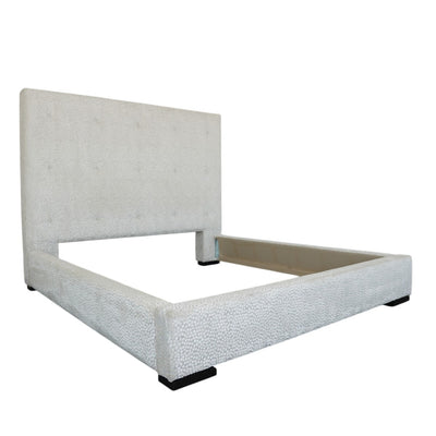 Textured Velvet Upholstered King Bed