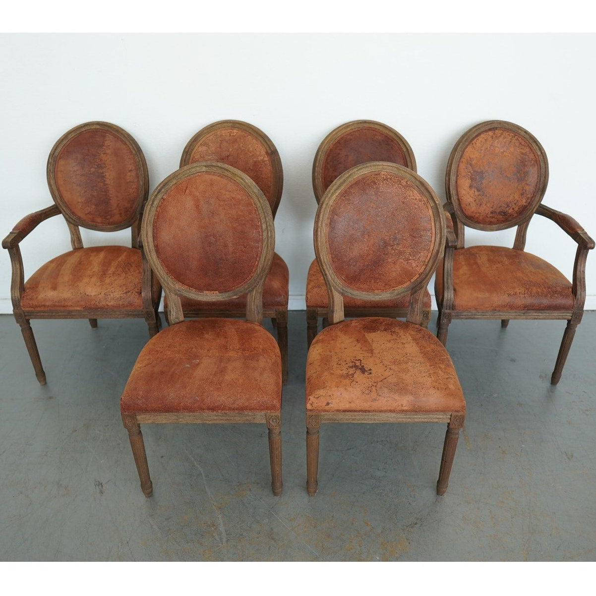 RH Vintage French Round Dining Chairs (Set of 6)