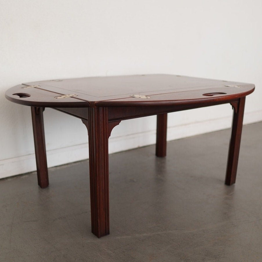 Vintage Baker Furniture Mahogany Butler’s Tray Coffee Table