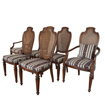 Vintage Century Furniture Louis XVI-Style Cane Back Dining Chairs (Set of 6)