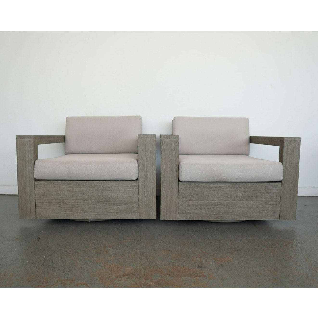 West Elm Portside Outdoor Swivel Chairs (Set of 2)