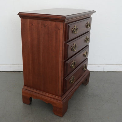 Vintage American Drew Traditional Mahogany 4-Drawer Nightstand