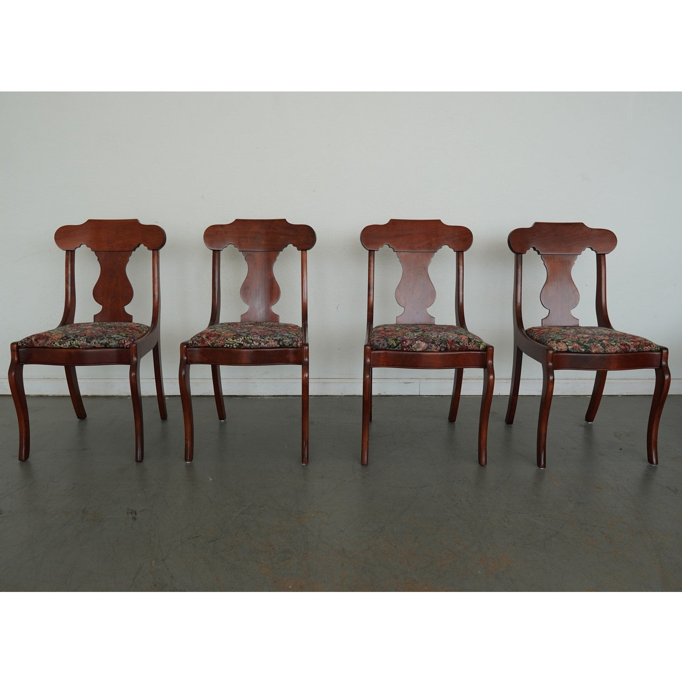 Vintage Pennsylvania House Cherry Gondola Style Dining Chairs (Set of 8)