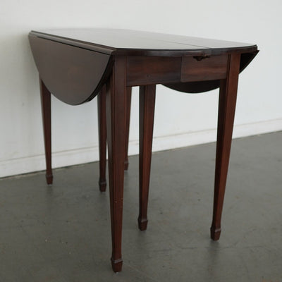 Vintage Mahogany Drop-Leaf Dining Table