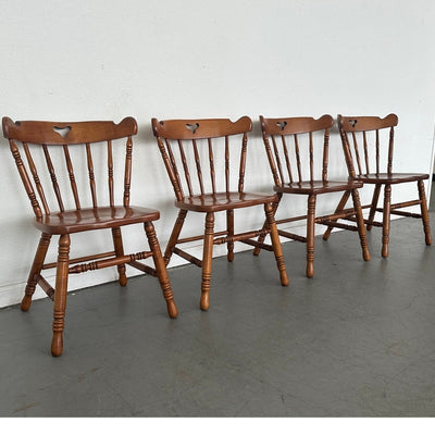 Vintage Tell City Andover Maple Spindle Back Chair (Set of 4)