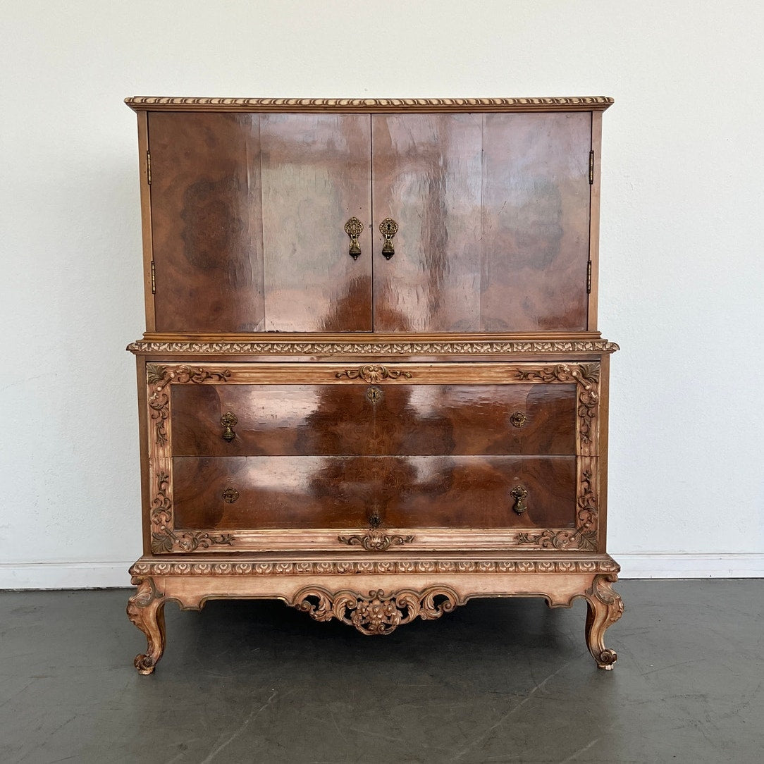 Antique French Rococo Revival Tallboy Chest