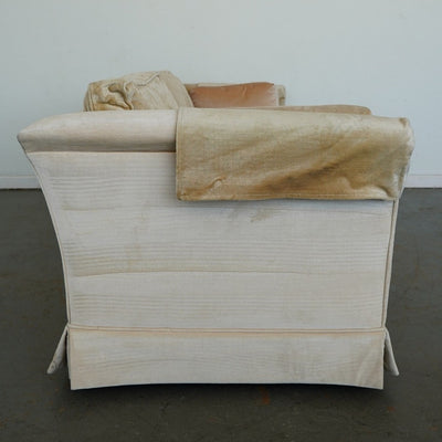 Vintage Drexel Heritage Skirted Velvet Sofa