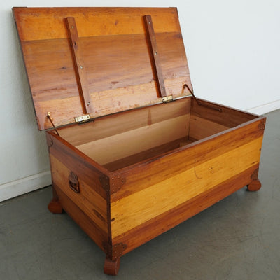 Vintage Rustic Pine Blanket Chest
