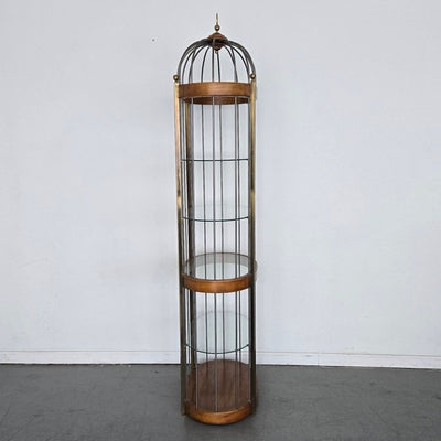 Vintage Birdcage-Style Curio Cabinet