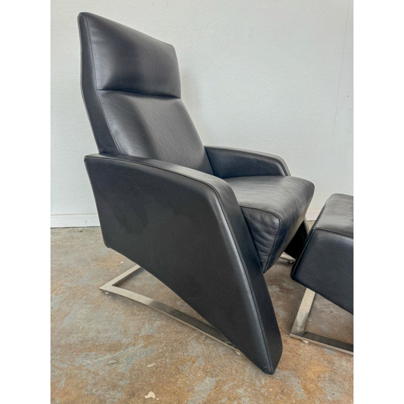 Robb & Stucky Modern Recliner and Ottoman