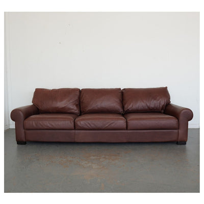 Pottery Barn Turner Roll Arm Leather Sofa