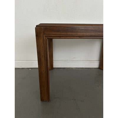 Vintage Drexel Heritage Accolade Collection Glass-Top End Table