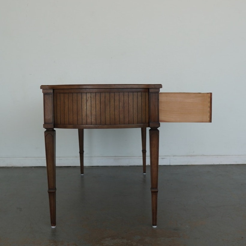 Baker Furniture Leather Top Plat Desk