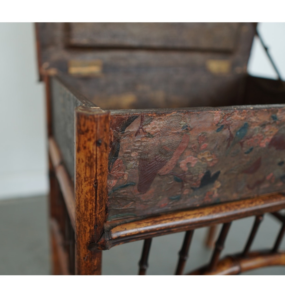 Antique Bamboo Sewing Table